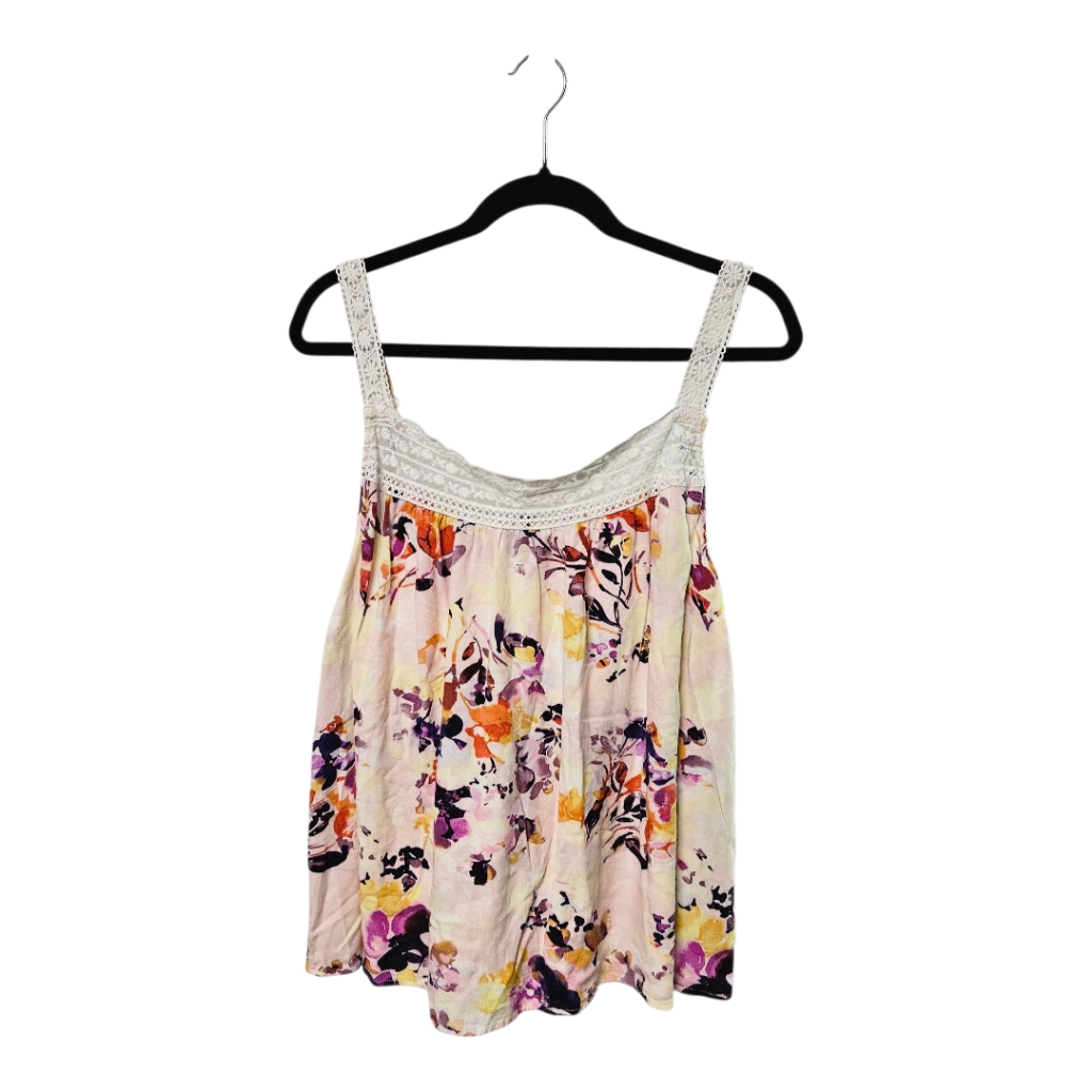Torrid Cream Smocked Sleeveless Camisole 2x Fit